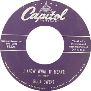 Single cover: I Know What It Means