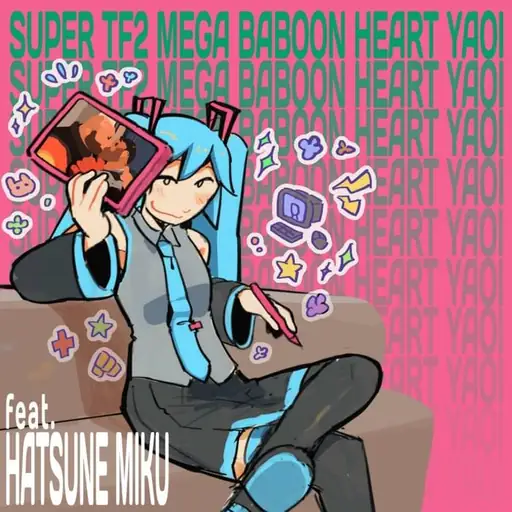 Single cover: SUPER TF2 MEGA BABOON HEART YAOI